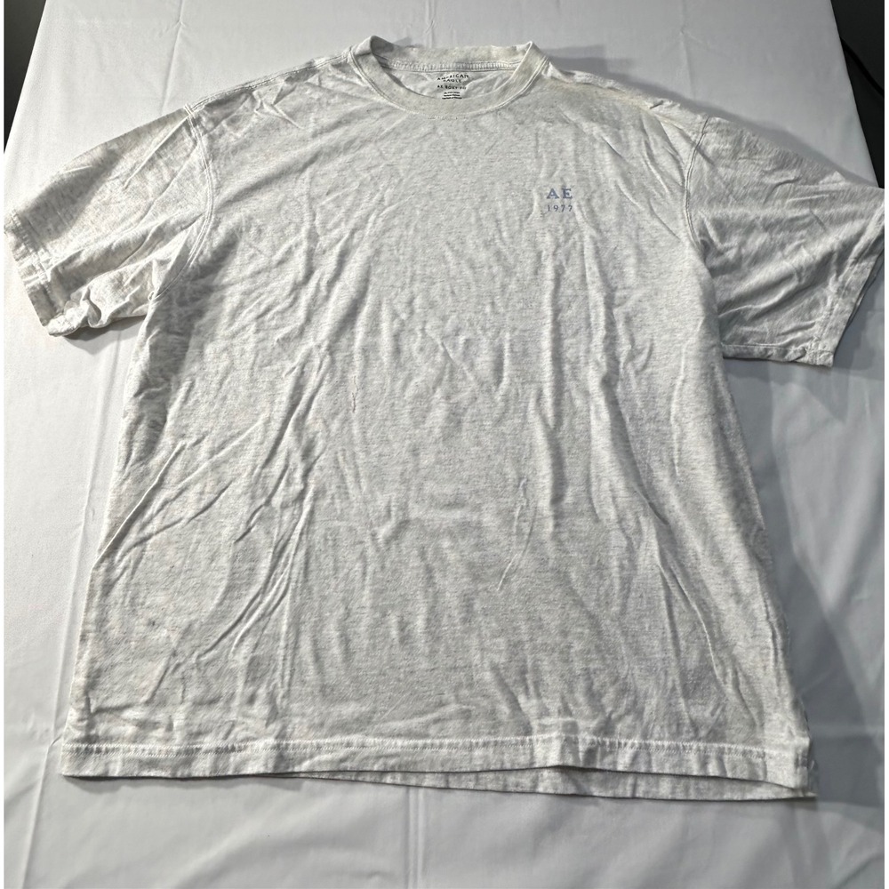 American Eagle Boxy Fit Graphic T-Shirt XL Grey Pine Tree Nature NY US 1977 Mens